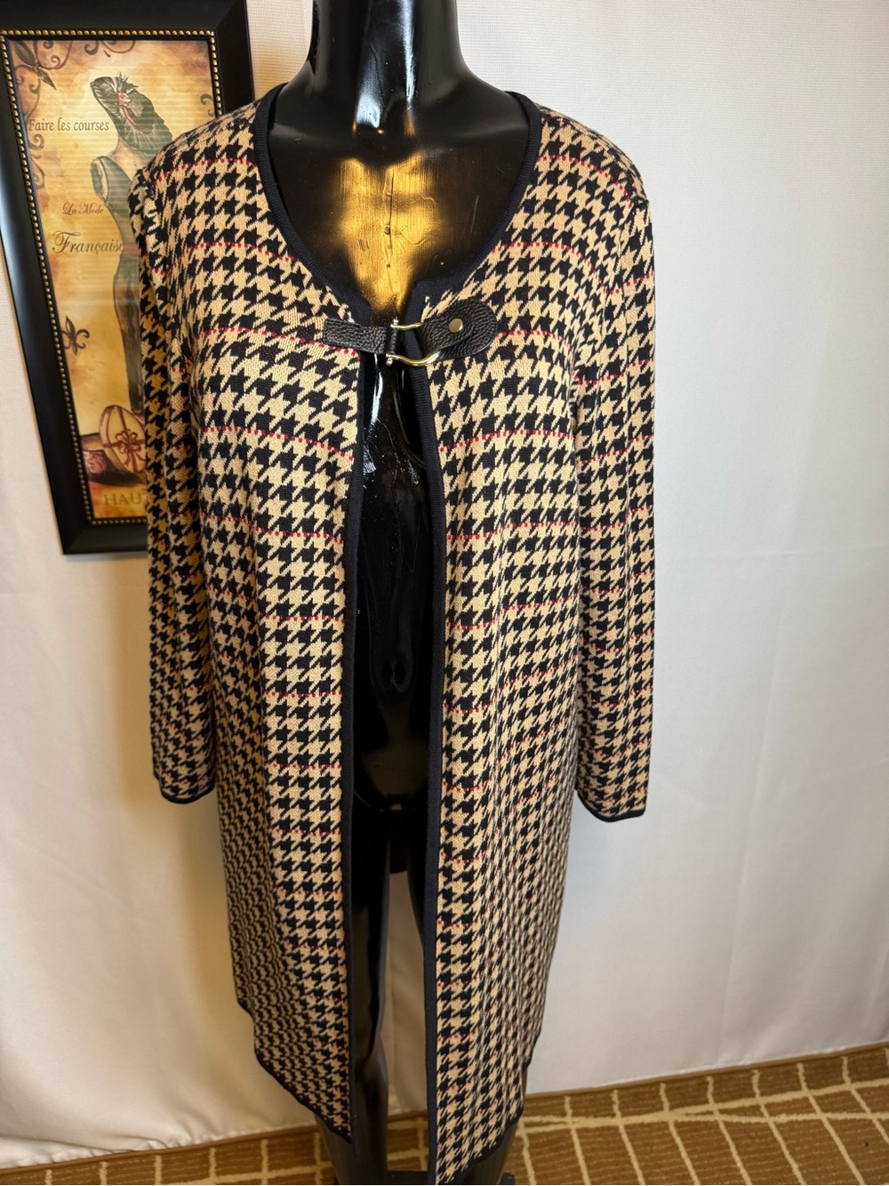 Classic Houndstooth Cardigan